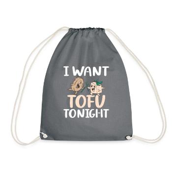 Veggie Lover Vegan Gift - Drawstring Bag - grey - Front