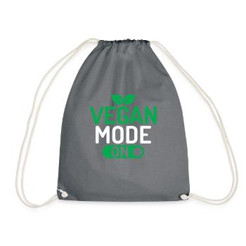 Veggie Lover Vegan Gift - Drawstring Bag - grey - Front