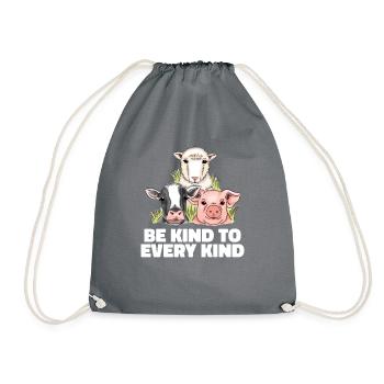 Veggie Lover Vegan Gift - Drawstring Bag - grey - Front
