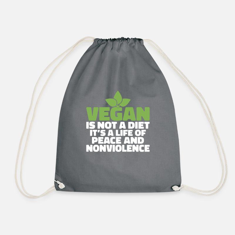 Veggie Lover Veganes Geschenk - Turnbeutel - Grau
