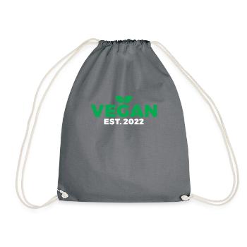 Veggie Lover Vegan Gift - Drawstring Bag - grey - Front
