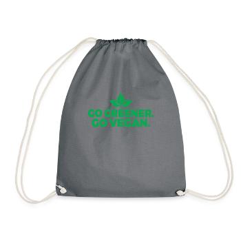Veggie Lover Vegan Gift - Drawstring Bag - grey - Front