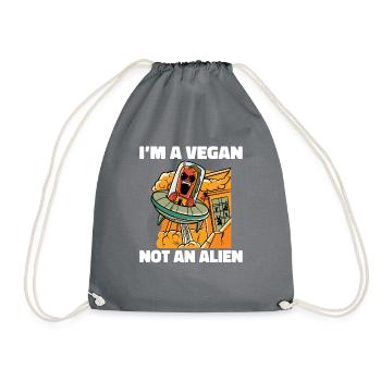 Veggie Lover Vegan Gift - Drawstring Bag - grey - Front