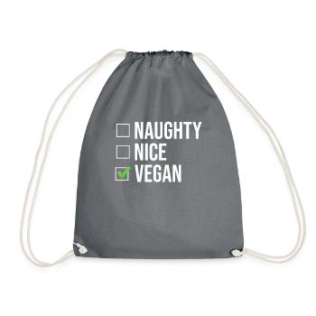 Veggie Lover Vegan Gift - Drawstring Bag - grey - Front