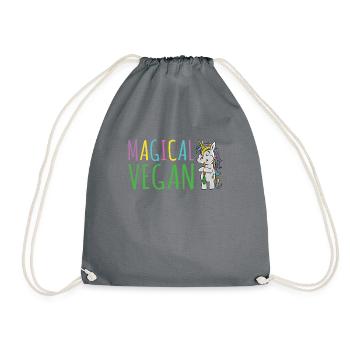 Veggie Lover Vegan Gift - Drawstring Bag - grey - Front