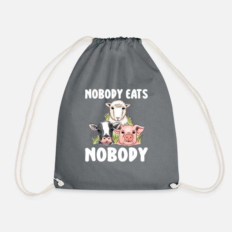 Veggie Lover Veganes Geschenk - Turnbeutel - Grau