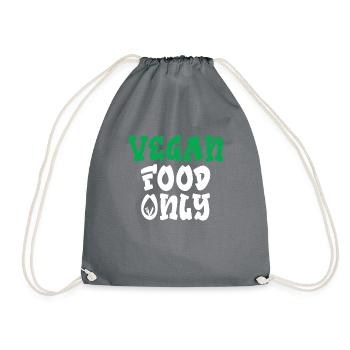 Veggie Lover Vegan Gift - Drawstring Bag - grey - Front