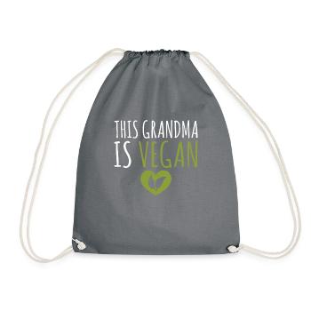 Veggie Lover Vegan Gift - Drawstring Bag - grey - Front