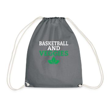 Veggie Lover Vegan Gift - Drawstring Bag - grey - Front