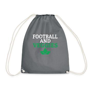 Veggie Lover Vegan Gift - Drawstring Bag - grey - Front