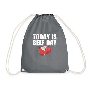 BBQ Grill Boeuf Viande Amoureux Cadeaux - Sac de sport léger - gris - Devant
