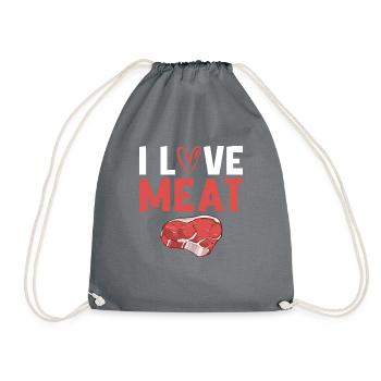 BBQ Grill Boeuf Viande Amoureux Cadeaux - Sac de sport léger - gris - Devant