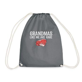 BBQ Grill Beef Meat Lovers Gifts - Drawstring Bag - grey - Front