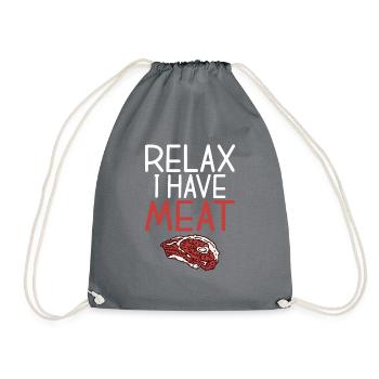 BBQ Grill Boeuf Viande Amoureux Cadeaux - Sac de sport léger - gris - Devant