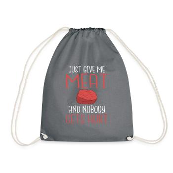 BBQ Grill Boeuf Viande Amoureux Cadeaux - Sac de sport léger - gris - Devant