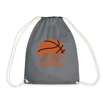 Vegetable Lover Vegetarian Gifts - Drawstring Bag - grey - Front