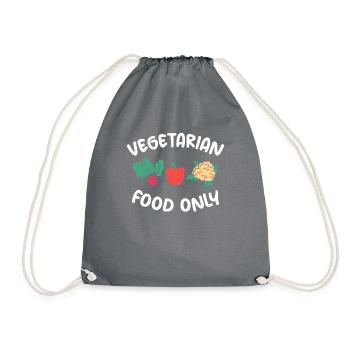 Vegetable Lover Vegetarian Gifts - Drawstring Bag - grey - Front
