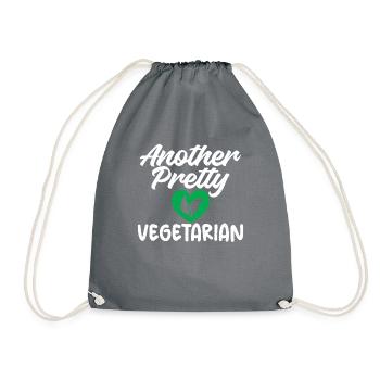 Vegetable Lover Vegetarian Gifts - Drawstring Bag - grey - Front