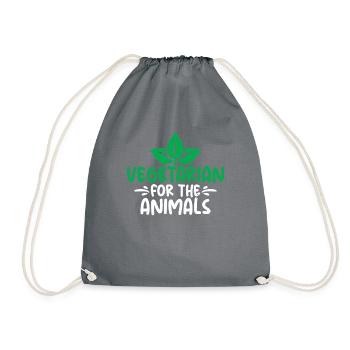Vegetable Lover Vegetarian Gifts - Drawstring Bag - grey - Front