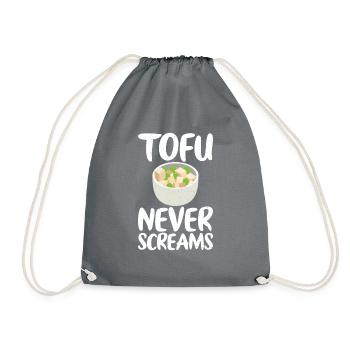 Vegetable Lover Vegetarian Gifts - Drawstring Bag - grey - Front