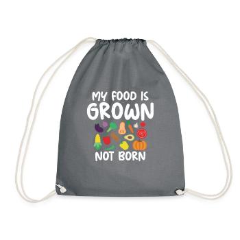 Vegetable Lover Vegetarian Gifts - Drawstring Bag - grey - Front
