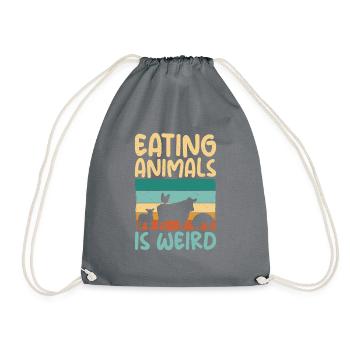 Vegetable Lover Vegetarian Gifts - Drawstring Bag - grey - Front