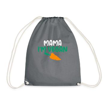 Vegetable Lover Vegetarian Gifts - Drawstring Bag - grey - Front