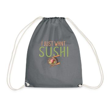 Cadeau pour les amateurs de sushis de cuisine japonaise - Sac de sport léger - gris - Devant
