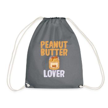 Erdnussbutter Liebhaber Geschenk - Turnbeutel - Grau - Vorne