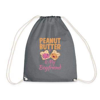 Erdnussbutter Liebhaber Geschenk - Turnbeutel - Grau - Vorne