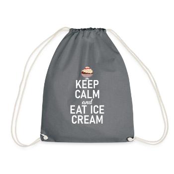 Cadeaux pour amateurs de crème glacée - Sac de sport léger - gris - Devant