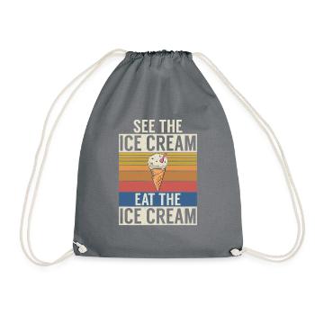 Cadeaux pour amateurs de crème glacée - Sac de sport léger - gris - Devant