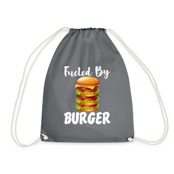 Burger Lover Gift - Drawstring Bag - grey - Front