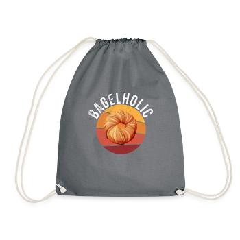 Bagel Gifts Bagel Lover - Drawstring Bag - grey - Front