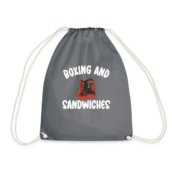 Sandwich Lover Gift - Drawstring Bag - grey - Front