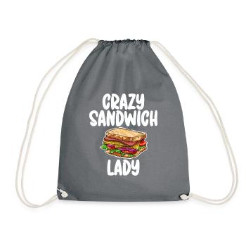Sandwich Lover Gift - Drawstring Bag - grey - Front