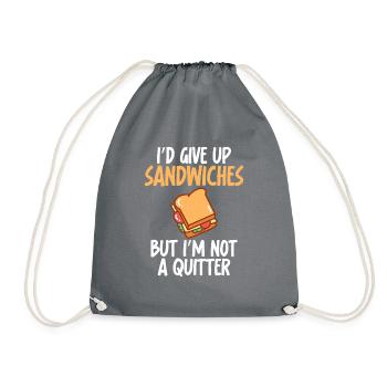 Sandwich Lover Gift - Drawstring Bag - grey - Front