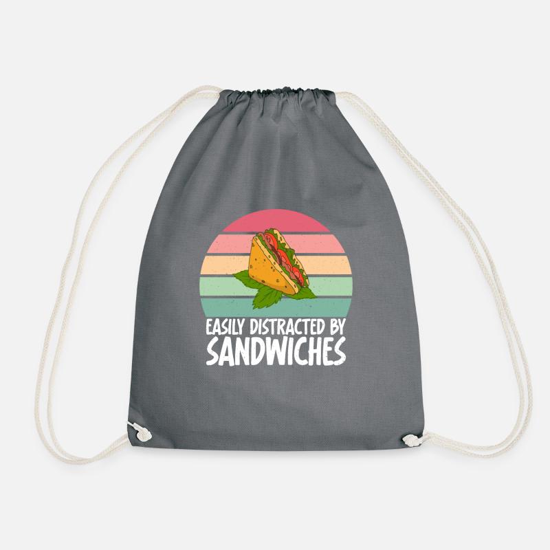 Sandwich Lover Geschenk - Turnbeutel - Grau