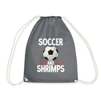 Shrimp Lover Gift - Drawstring Bag - grey - Front
