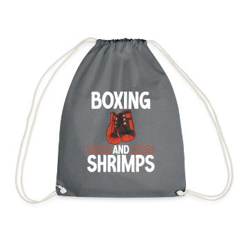 Shrimp Lover Gift - Drawstring Bag - grey - Front