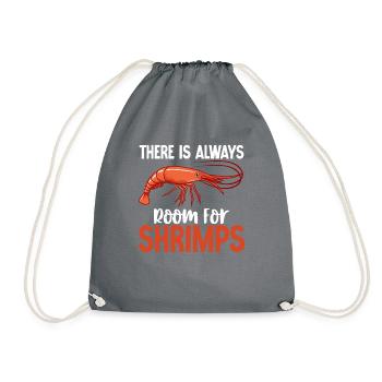 Shrimp Lover Gift - Drawstring Bag - grey - Front
