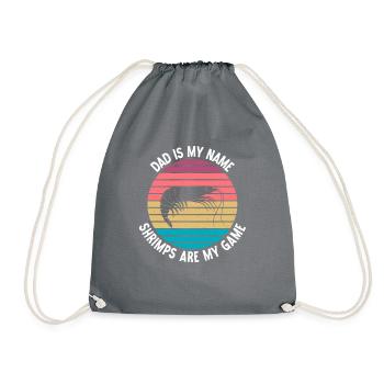 Shrimp Lover Gift - Drawstring Bag - grey - Front