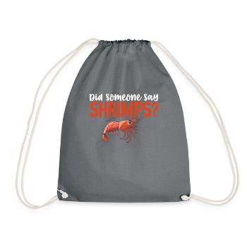 Garnelenliebhaber Geschenk - Turnbeutel - Grau - Vorne