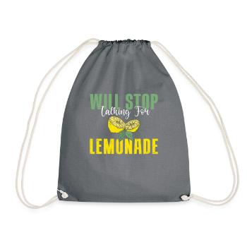 Limonade Geschenkideen - Turnbeutel - Grau - Vorne