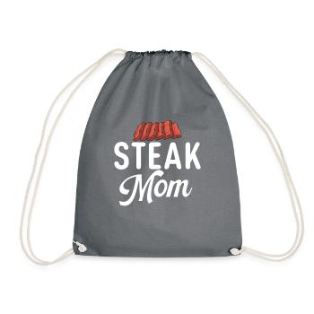 Steak Lover Steak Gift - Drawstring Bag - grey - Front