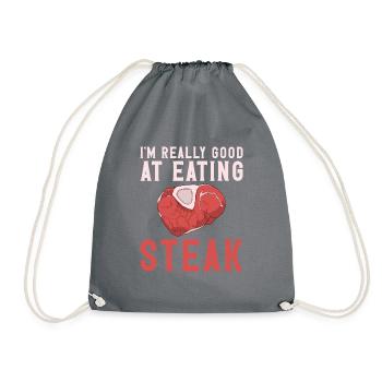 Steak Lover Steak Cadeau - Sac de sport léger - gris - Devant