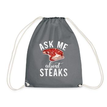 Steak Lover Steak Cadeau - Sac de sport léger - gris - Devant