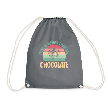 Chocolate Lover Gifts - Drawstring Bag - grey - Front