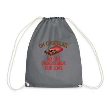 Cadeaux pour amateurs de chocolat - Sac de sport léger - gris - Devant