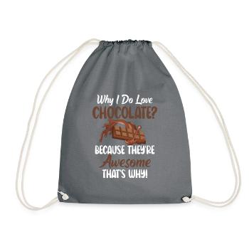 Cadeaux pour amateurs de chocolat - Sac de sport léger - gris - Devant